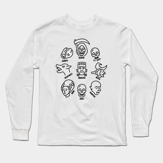 Monster Pack - 1 Long Sleeve T-Shirt by NeverDrewBefore